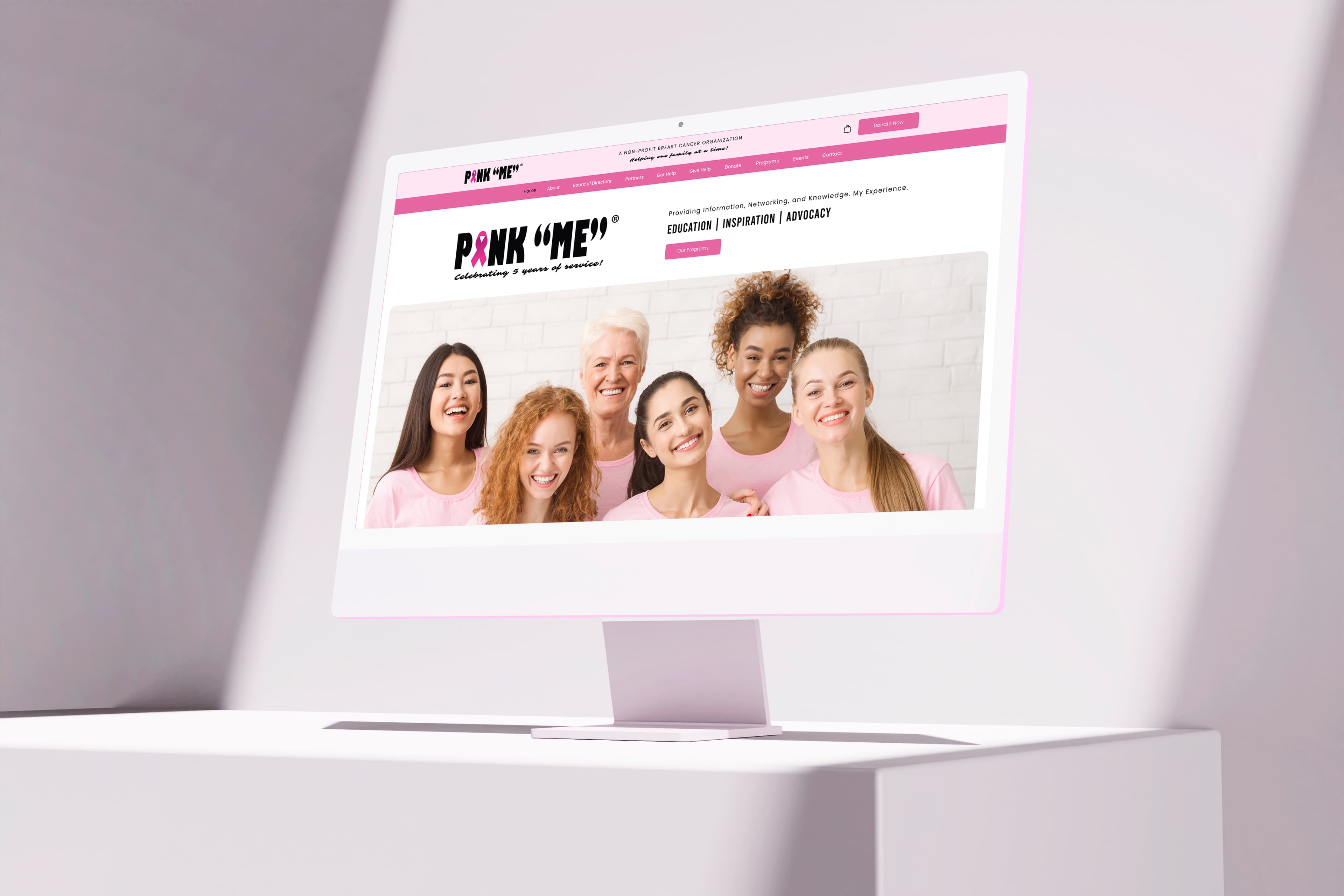 Pink.Me non-profit case study showcase
